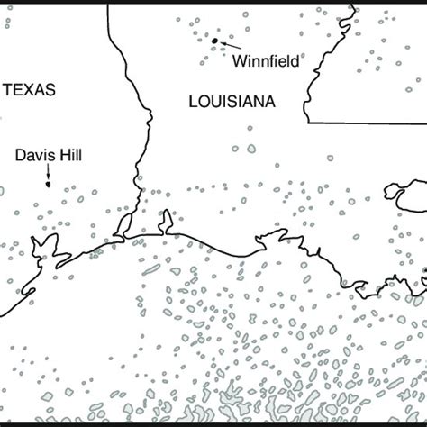 Distribution Of Northern Gulf Of Mexico Basin Salt Structures Salt