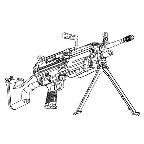 M249 Saw Drawing