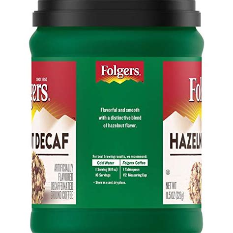 Folgers Hazelnut Decaf Flavored Decaffeinated Ground Coffee