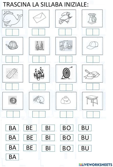 Catena Sillabica BA BE BI BO BU Online Activity For Prima Primaria You