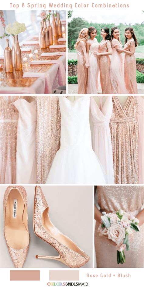 The current page shows the different conversions for hex the hex color b76e79 is a dark color, and the websafe version is hex 996666, and the color name is rose gold. Top 8 Spring Wedding Color Palettes for 2019 - Wedding planner