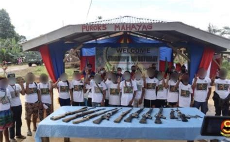 19 New People S Army NPA Rebels Surrendered With Firearms In