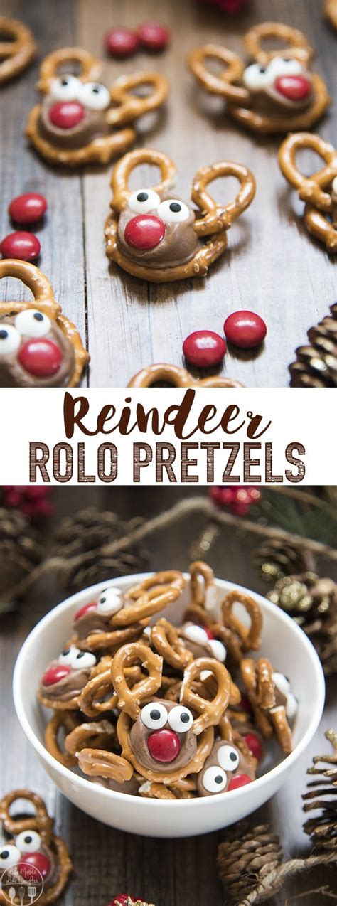 Rolo Pretzel Reindeer Recipe Christmas Snacks Rolo Pretzels