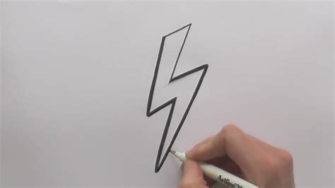 How To Draw A Lightning Bolt Youtube