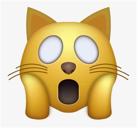 Download Omg Cat Iphone Emoji Shocked Cat Emoji Png Free Transparent PNG Download