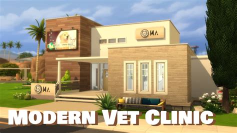 Sims 4 House Building Modern Vet Clinic Cats And Dogs Expansion Pack