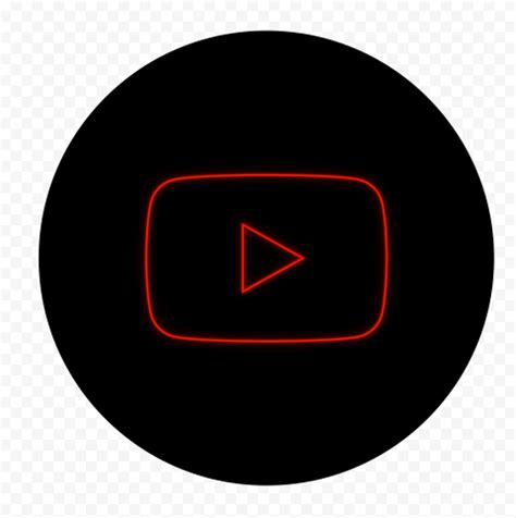 HD Black Outline Round Youtube YT Logo Icon PNG Citypng