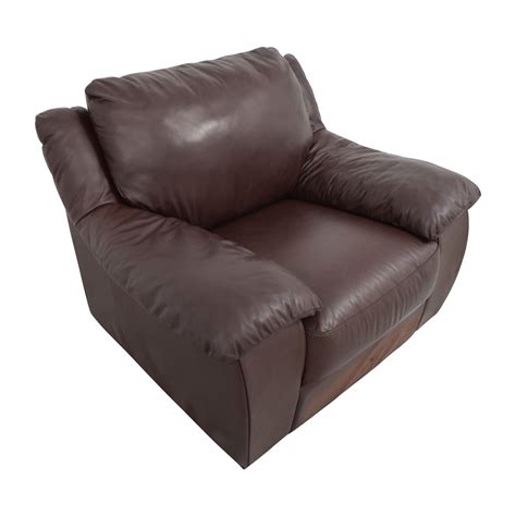 A brown leather chair is always classic, while black leather looks sleek. 84% OFF - Natuzzi Italsofa Brown Leather Plush Armchair ...