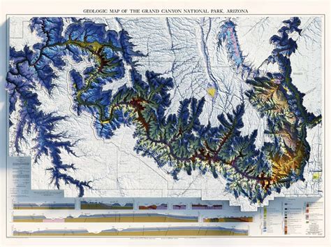 Cartographer Sean Conway Creates Vintage Relief Maps Grand Canyon