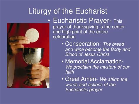 Ppt The Liturgy Of The Eucharist Celebrating Jesus Presence In The