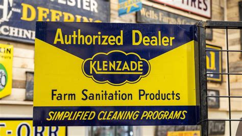 Klenzade Tin Flange Sign for Sale at Auction - Mecum Auctions
