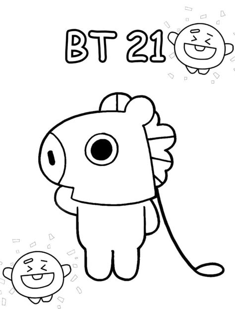 Shooky And Mang From Bt21 Coloring Page Download Print Or Color