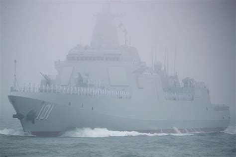 Chinas Navy Showcases New Type 055 Guided Missile Destroyer In Naval