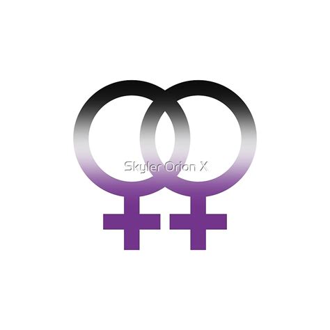 Wlw And Ace Interlocking Symbols With Asexual Gradient By Skyler Orion