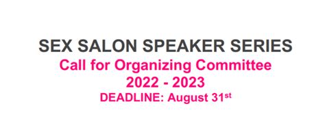 sex salon speaker series call for organizing committee 2022 23 mark s bonham centre for
