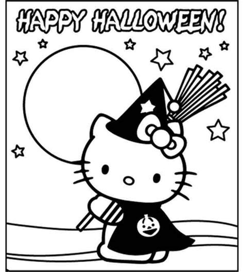 15 Printable Halloween Coloring Pages - Holiday Vault | Hello kitty