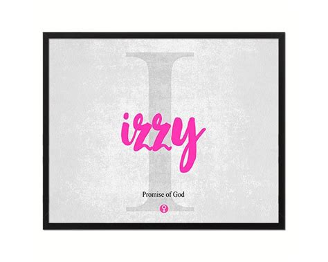 Izzy Personalized Biblical Name Plate Art Framed Print Kids Baby Room