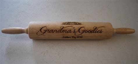 Laser Engraved Rolling Pin Engraving Free Ships Within 48