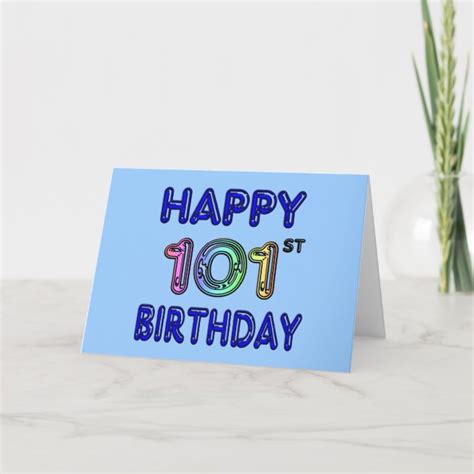 Happy 101st Birthday Card