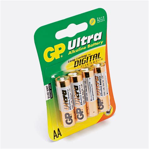 Gp 15au Pile Alcaline Format Aa Série Ultra Pack De 4