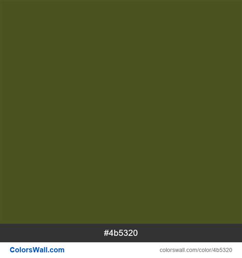 4b5320 Hex Color Army Green Información