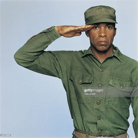 Portrait Of A Male Soldier Saluting High Res Stock Photo Getty Images