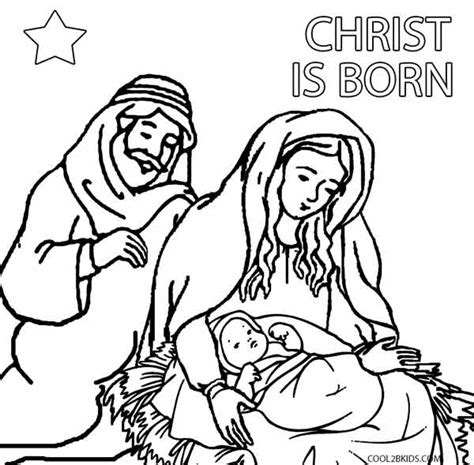Printable Nativity Scene Coloring Pages For Kids Cool2bkids