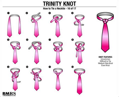 How To Tie A Trinity Knot Step By Step Tutorial Tie Knots Neck Tie