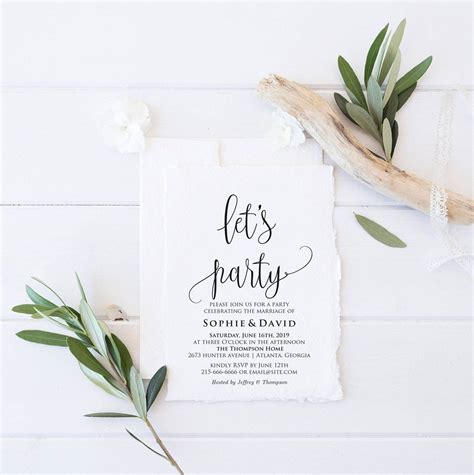 Printable Elopement Party Invitation Elopement Party Etsy In 2021