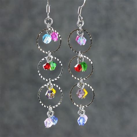 Multi Color Dangle Chandelier Earrings Bridesmaid Gift Gift For Her
