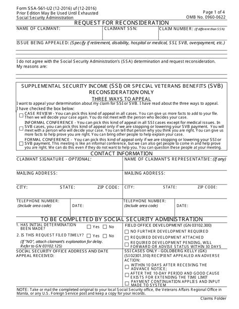 Form Ssa 561 U2 Fill Out Sign Online And Download Fillable Pdf
