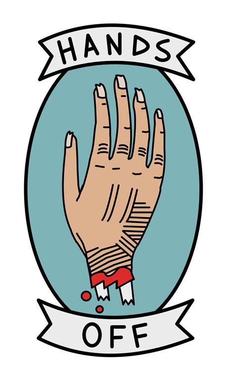 Hands Off Sticker — Winslow Dumaine