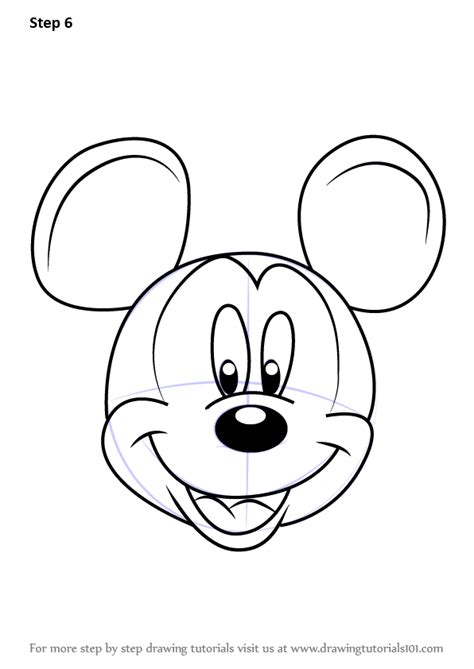 Learn How To Draw Mickey Mouse Face From Mickey Mouse Clubhouse Mickey