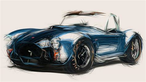 Shelby Cobra 427 Sc Draw Digital Art By Carstoon Concept Fine Art America