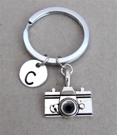 Camera Keychain Personalized Keychain Camera Key Ring Etsy