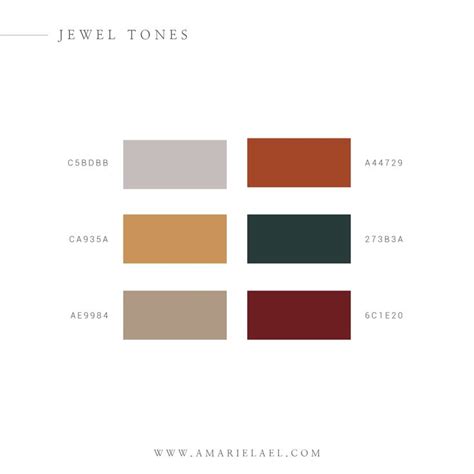 Jewel Tone Color Palette For Winter Or Fall Deep Bold Color That