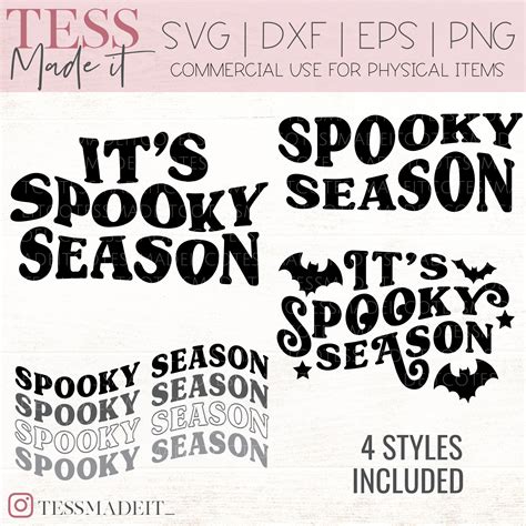 Spooky Season Svg Autumn Svg Halloween Shirt Svg Spooky Etsy