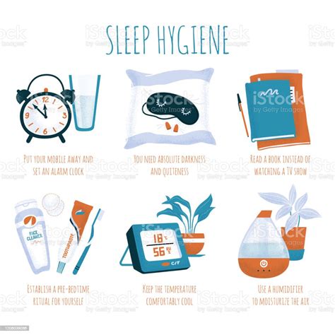 Sleep Hygiene Tips Alarm Clock Glass Of Water Sleeping Mask And Ear
