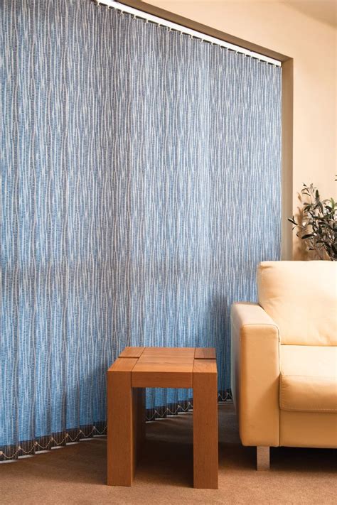 This Gorgeous Blue Vertical Blind With A Textured Feel Offers A Sense