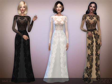 Lace Long Dress At Beo Creations Sims 4 Updates