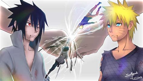 Rivals Naruto And Sasuke 1stjumpillust Sullyzuku Illustrations Art