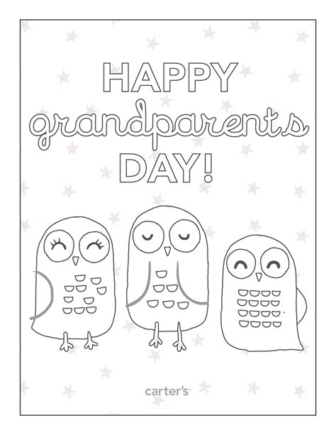 The pdf prints best on standard 8.5 x 11 paper. Free Printable Grandparents Day Coloring Pages from Carter ...