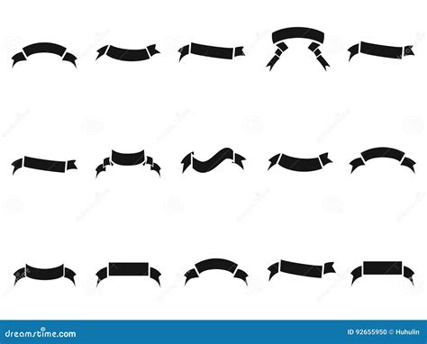 Black Ribbon Banner Icon Stock Vector Colourbox Ubicaciondepersonas