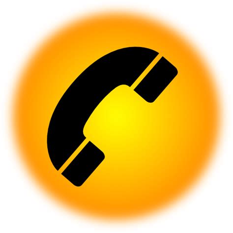 Phone Clipart Orange Telephone Icon 3d Png Transparent Png Full