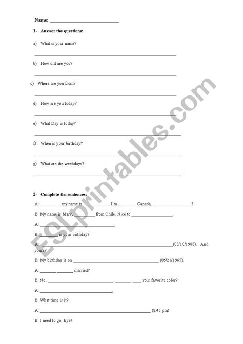 Test Verb To Be And Wh Questions Esl Worksheet By Daniaraujo