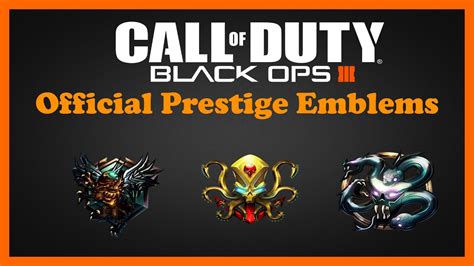 Black Ops 3 Prestige Emblems The Second Half Codbo3 Youtube