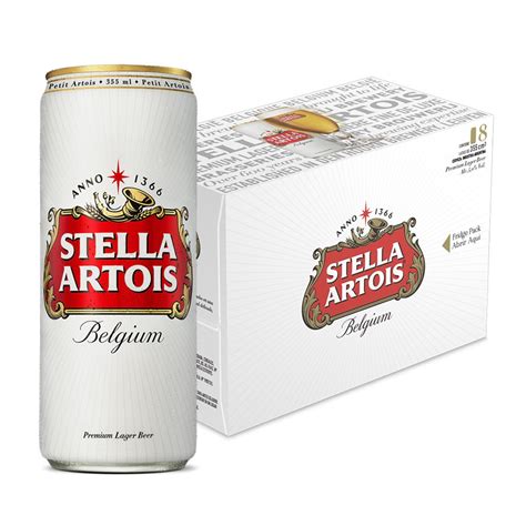 Cerveza Stella Artois European Pale Lager Negra Lata 355 Ml 8 U