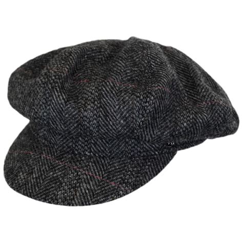 Hills Hats Of New Zealand Oxford Herringbone English Tweed Wool Baker
