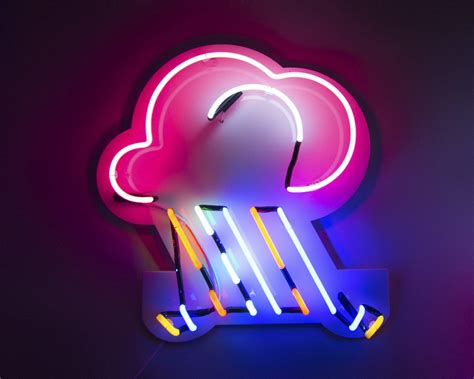 Neon Rain Cloud 4 Kemp London Bespoke Neon Signs Prop Hire Large