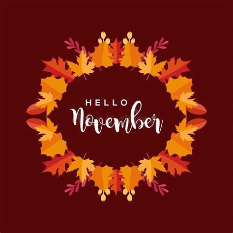 Hello November Vector Design Illustration For Banner And Background